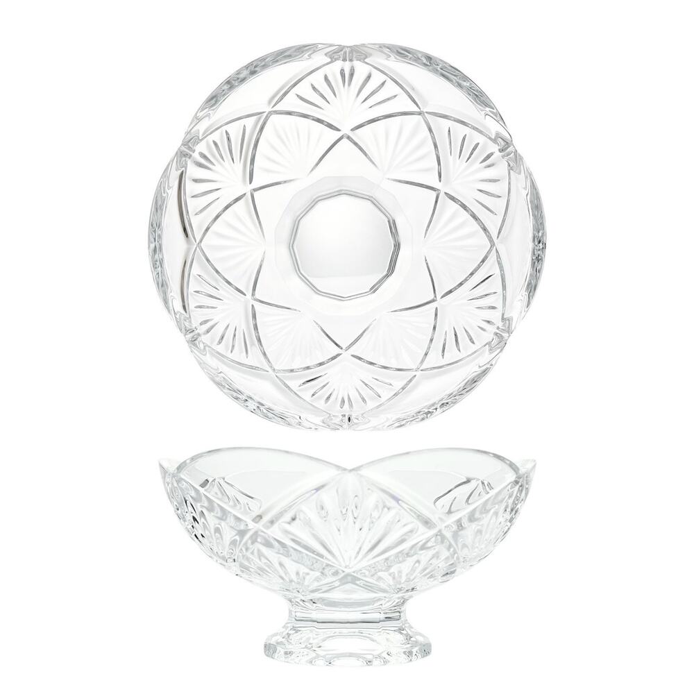 Waterford “Evie” Crystal Scalloped Footed Dish Bowl 6” Signed